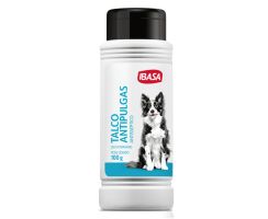 Talco Ibasa Antisséptico Antipulgas e Carrapatos para Cães 100g