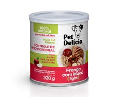 Ração Úmida Pet Delícia Light para Cães Sabor Frango e Maçã 320g