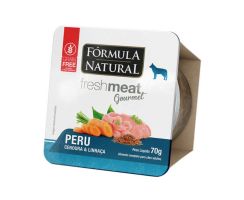 Alimento Úmido Fórmula Natural Fresh Meat Cães Adultos Peru Cenoura e Linhaça 70g 